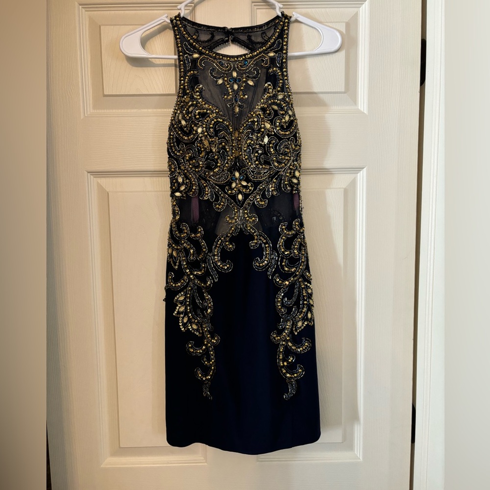 Plush Prom Navy Dress- Size 0